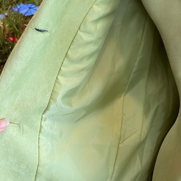 Green Faux Suede Blazer Jacket By Kim Roger’s Signature - Picture 9 of 11